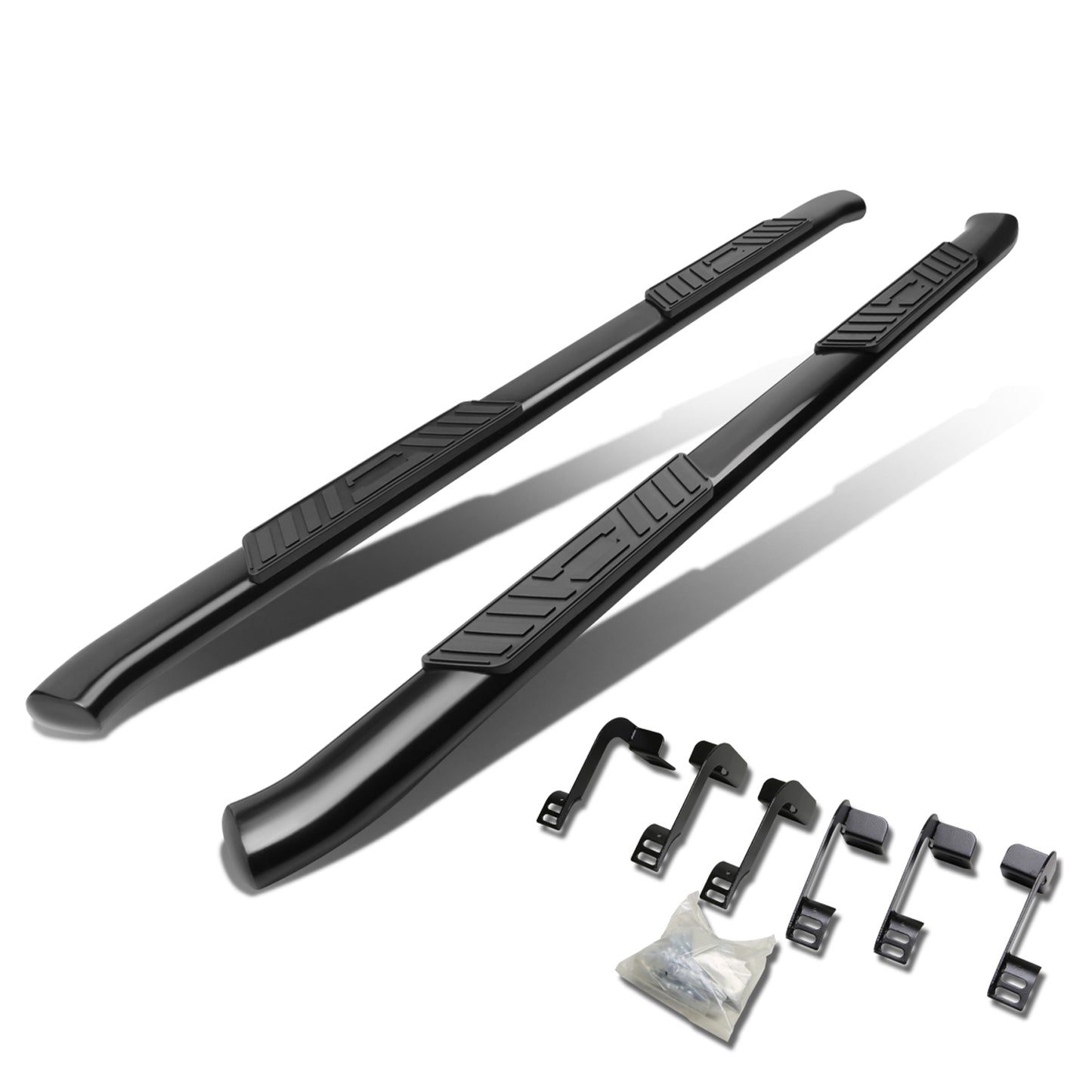 ESTRIBOS 5" - OVAL - 45 DEG - 11-16 RAM 1500, 2500, 3500 / 2010 DODGE RAM 2500, 3500 / 09-10 DODGE RAM 1500 - QUAD CAB - BLACK