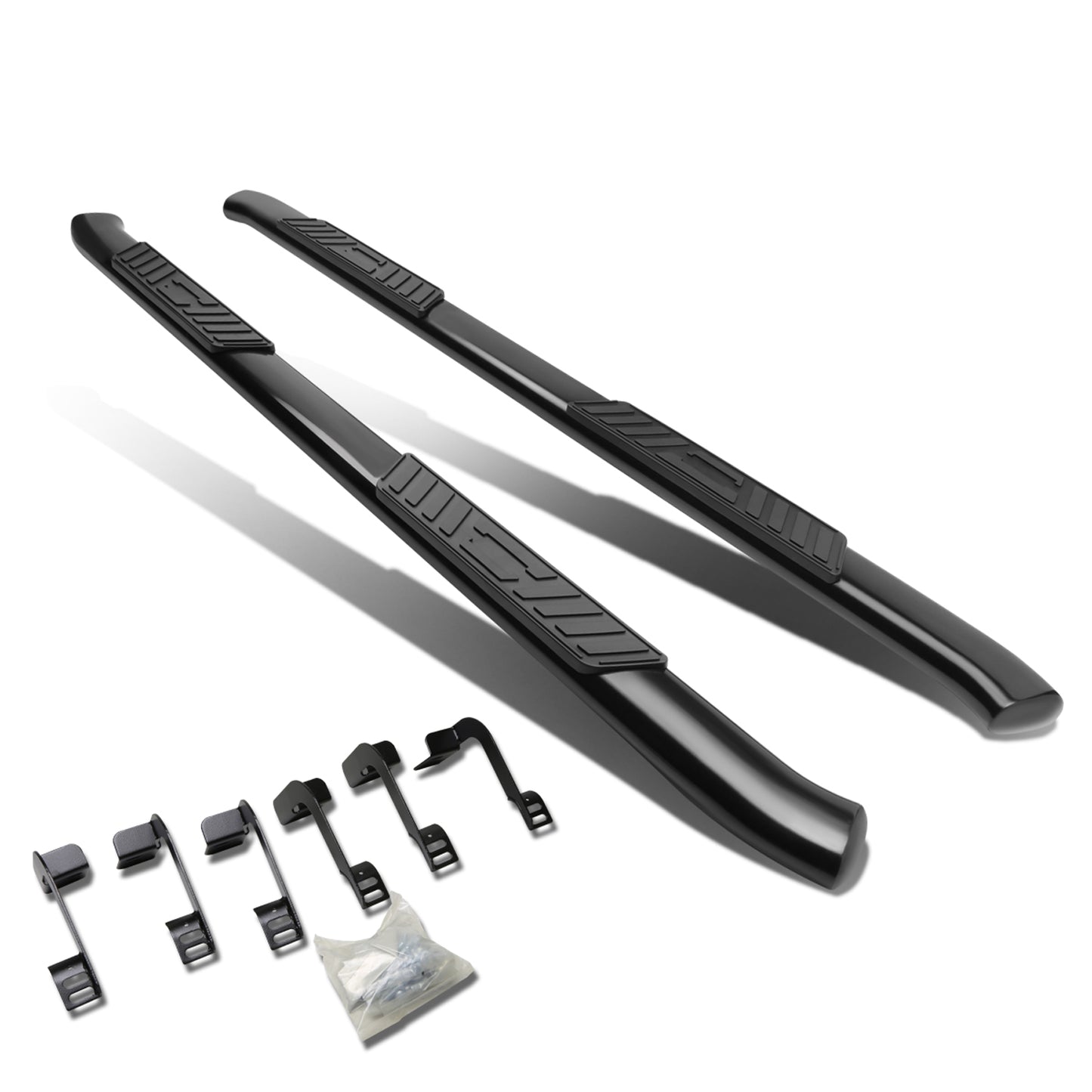 ESTRIBOS 5" - OVAL - 45 DEG - 11-16 RAM 1500, 2500, 3500 / 2010 DODGE RAM 2500, 3500 / 09-10 DODGE RAM 1500 - QUAD CAB - BLACK