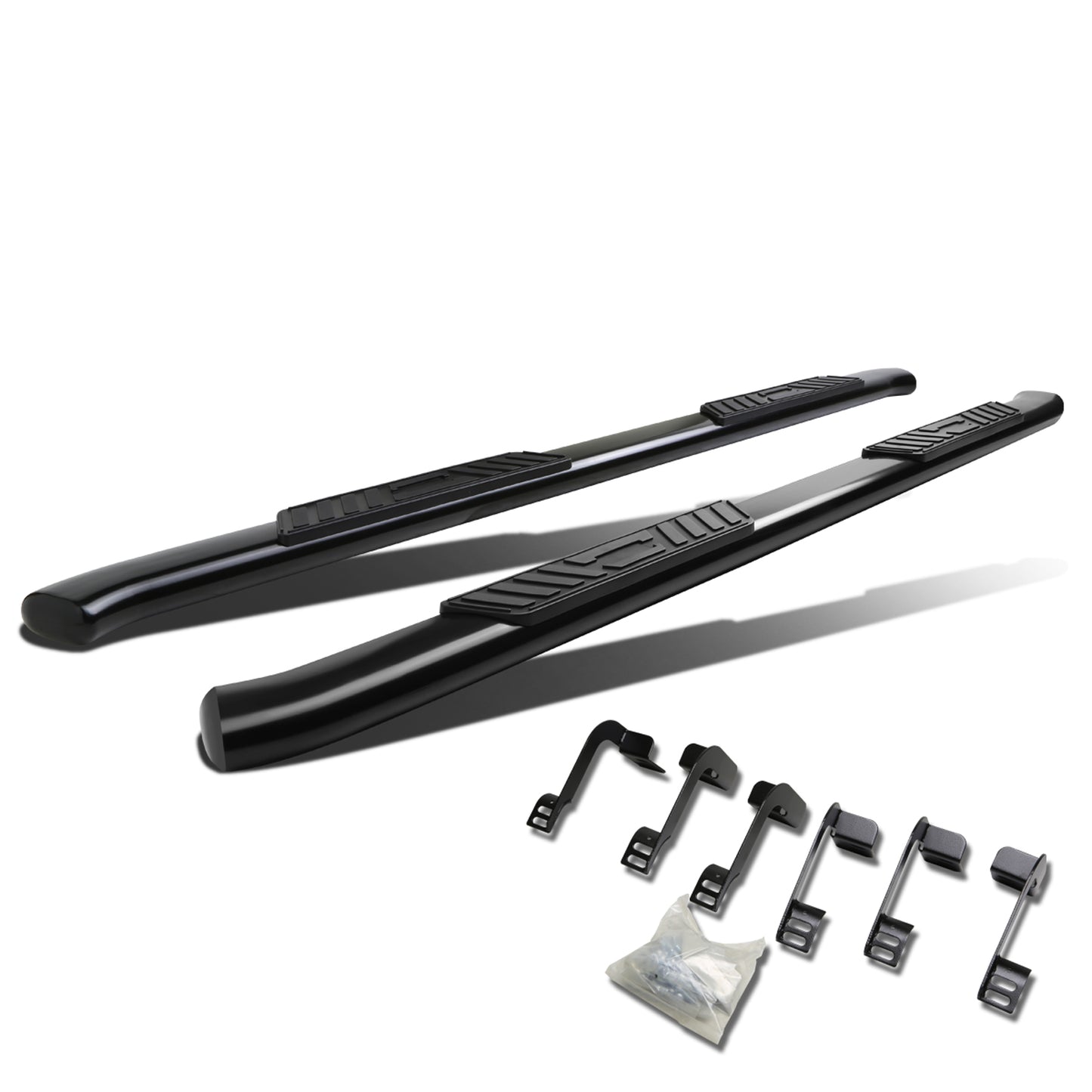 ESTRIBOS 5" - OVAL - 45 DEG - 11-16 RAM 1500, 2500, 3500 / 2010 DODGE RAM 2500, 3500 / 09-10 DODGE RAM 1500 - QUAD CAB - BLACK
