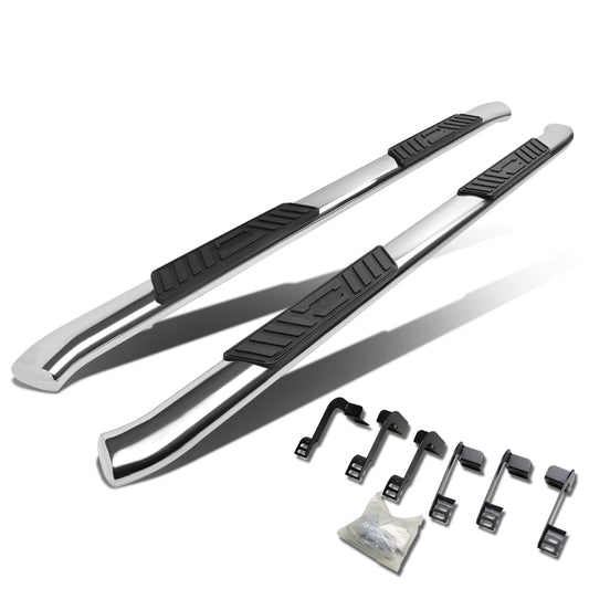 ESTRIBOS 5" - OVAL - 45 DEG - 11-16 RAM 1500, 2500, 3500 / 2010 DODGE RAM 2500, 3500 / 09-10 DODGE RAM 1500 - CREW CAB - SILVER