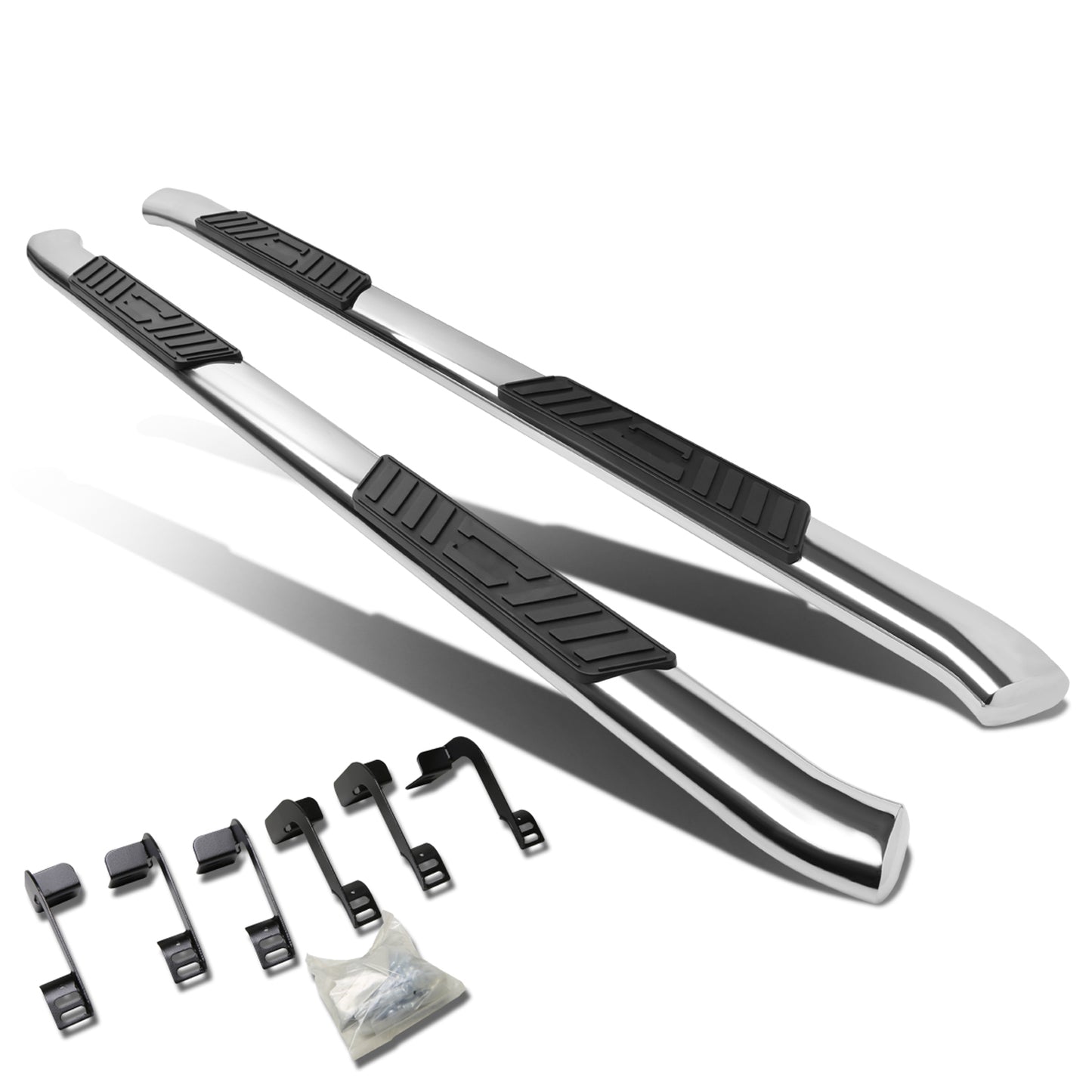 ESTRIBOS 5" - OVAL - 45 DEG - 11-16 RAM 1500, 2500, 3500 / 2010 DODGE RAM 2500, 3500 / 09-10 DODGE RAM 1500 - CREW CAB - SILVER