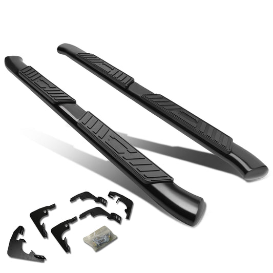 ESTRIBOS 5" - OVAL - 45 DEG - 15-24 CHEVY COLORADO, GMC CANYON - EXTENDED CAB - BLACK