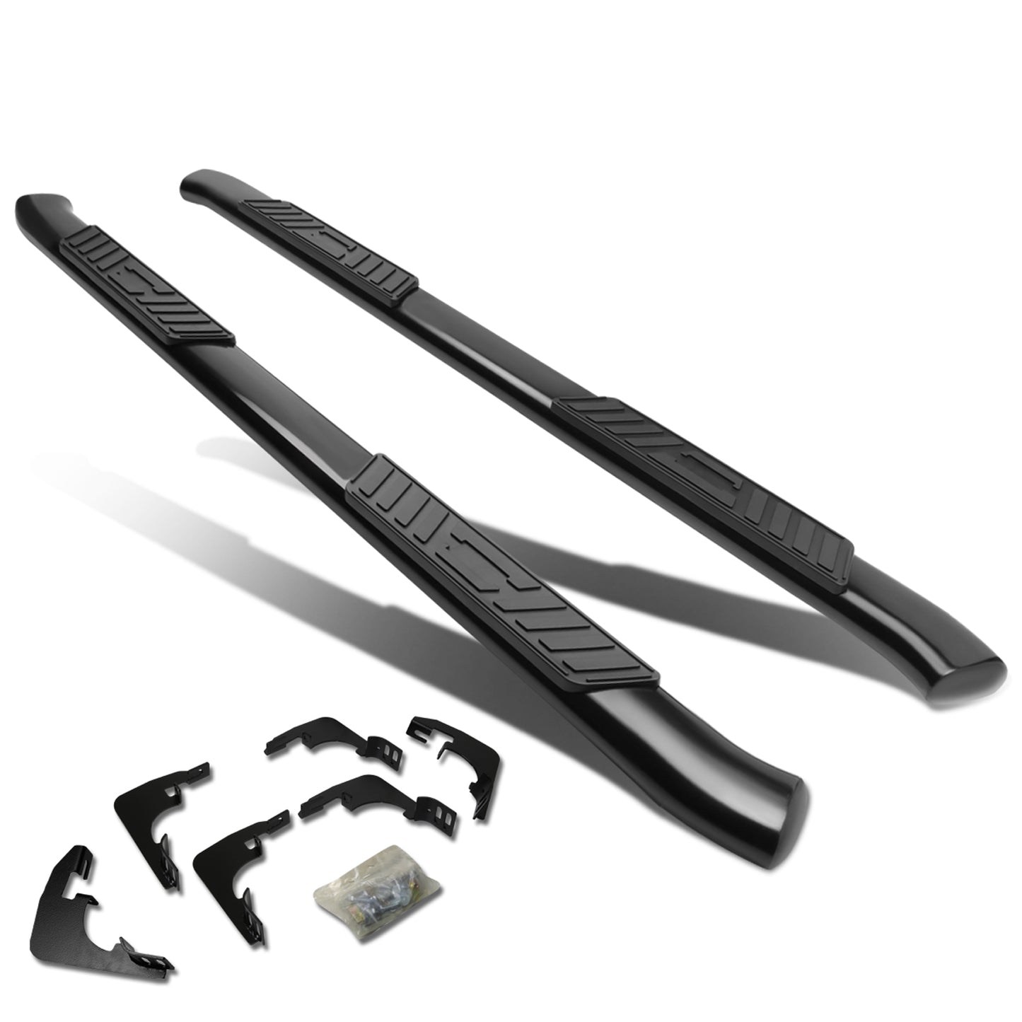 ESTRIBOS 5" - OVAL - 45 DEG - 15-24 CHEVY COLORADO, GMC CANYON - CREW CAB - BLACK