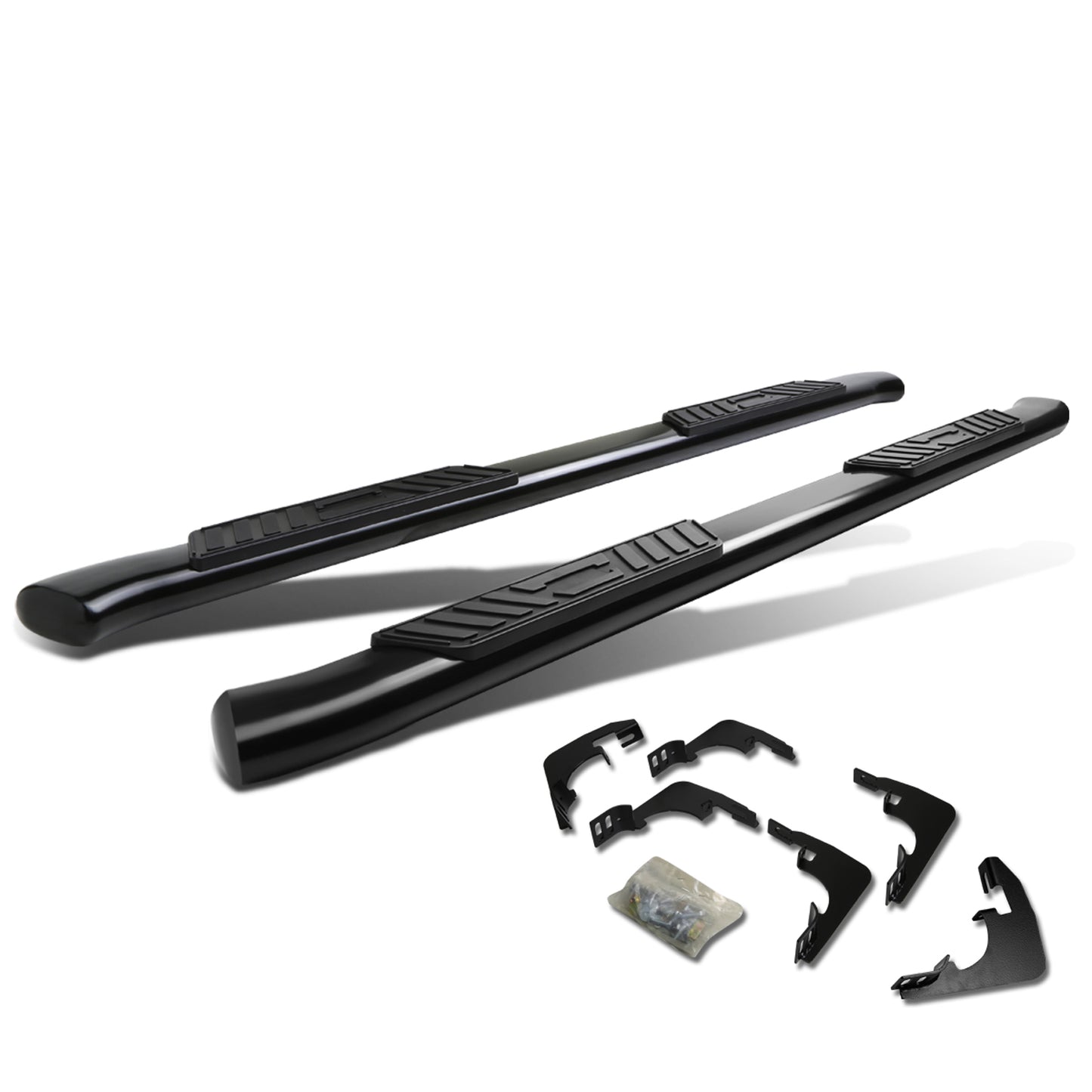 ESTRIBOS 5" - OVAL - 45 DEG - 15-24 CHEVY COLORADO, GMC CANYON - CREW CAB - BLACK