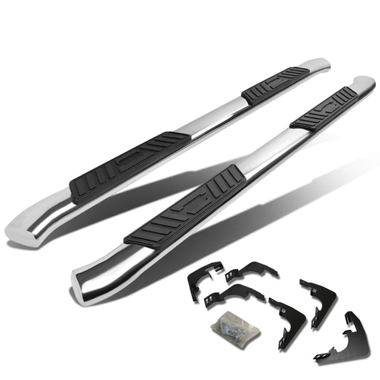 ESTRIBOS 5" - OVAL - 45 DEG - 15-24 CHEVY COLORADO, GMC CANYON - CREW CAB - SILVER