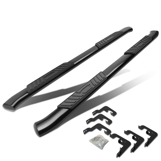 ESTRIBOS 5" - OVAL - 45 DEG - 99-16 CHEVY SILVERADO 1500, 2500, 3500 - CREW CAB - BLACK