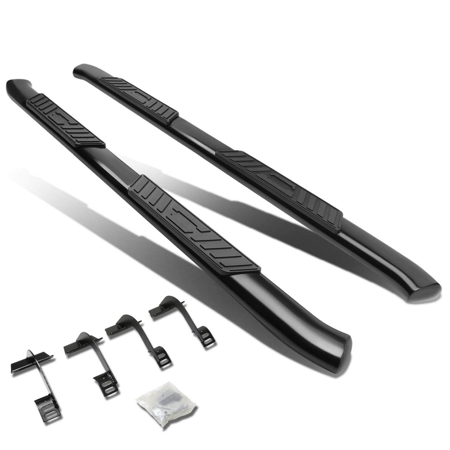 ESTRIBOS 5" - OVAL - 45 DEG - 15-16 FORD F-150 - SUPER CAB - BLACK