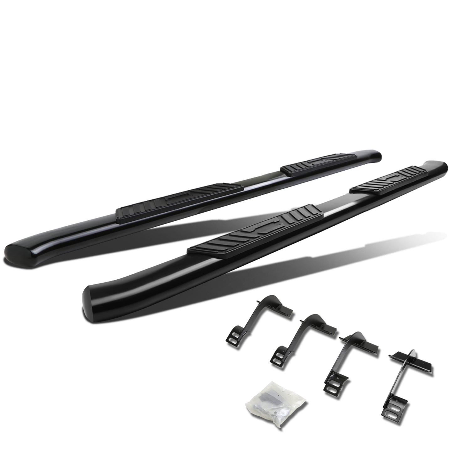 ESTRIBOS 5" - OVAL - 45 DEG - 15-16 FORD F-150 - SUPER CAB - BLACK