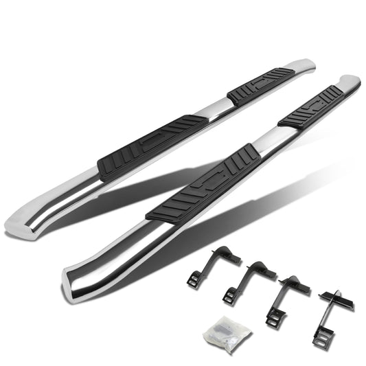 ESTRIBOS 5" - OVAL - 45 DEG - 15-16 FORD F-150 - SUPER CAB - SILVER