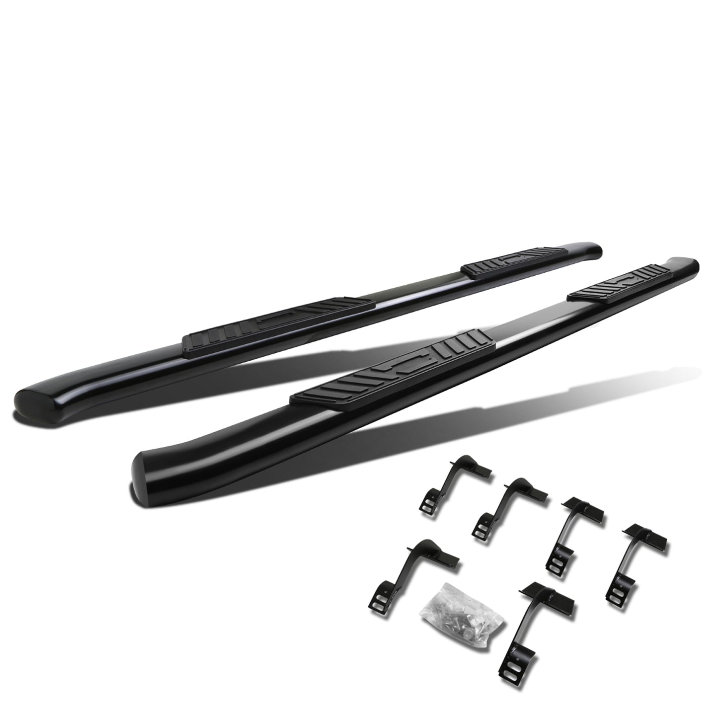 ESTRIBOS 5" - OVAL - 45 DEG - 15-16 FORD F-150 - SUPER CREW - BLACK