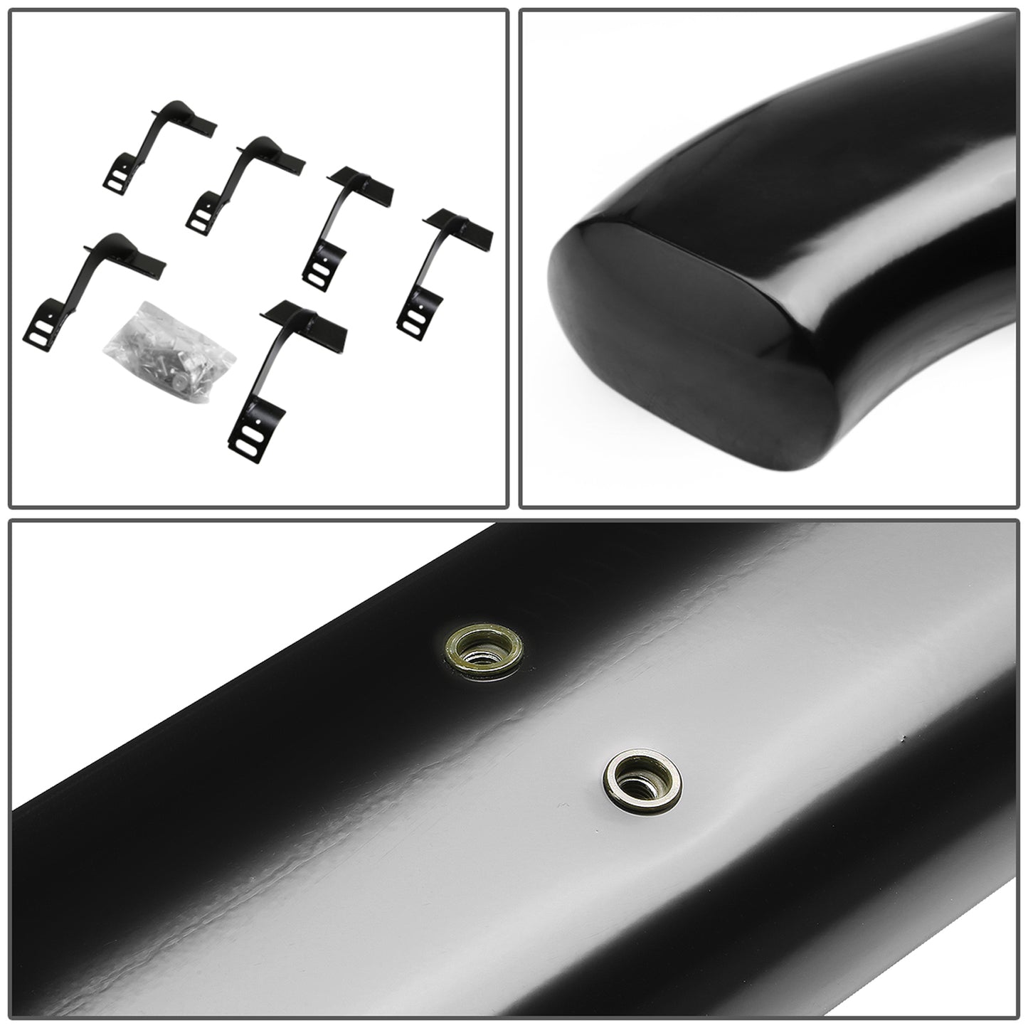 ESTRIBOS 5" - OVAL - 45 DEG - 15-16 FORD F-150 - SUPER CREW - BLACK