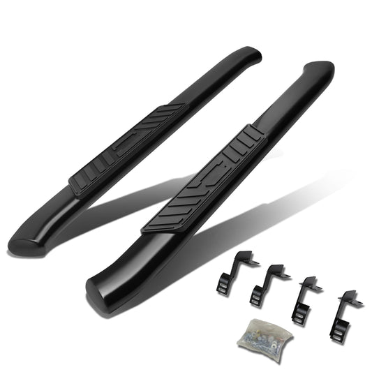 ESTRIBOS 5" - OVAL - 45 DEG - 99-16 FORD F-250, F-350 SUPER DUTY - REGULAR CAB - BLACK