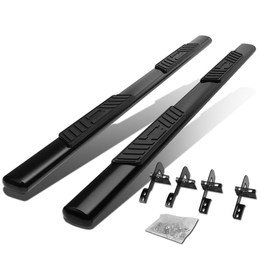 ESTRIBOS 5" - OVAL - STRAIGHT - 04-08 FORD F-150 - SUPER CAB - BLACK