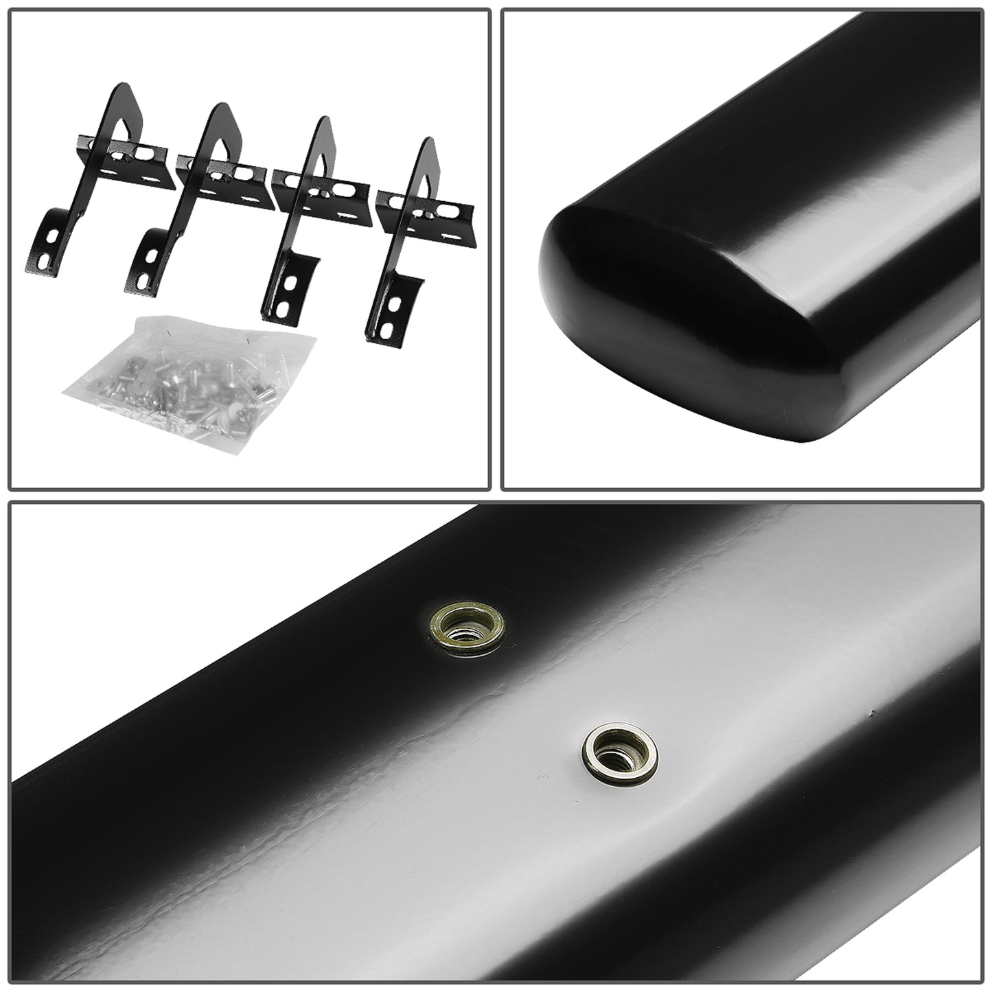 ESTRIBOS 5" - OVAL - STRAIGHT - 04-08 FORD F-150 - SUPER CAB - BLACK