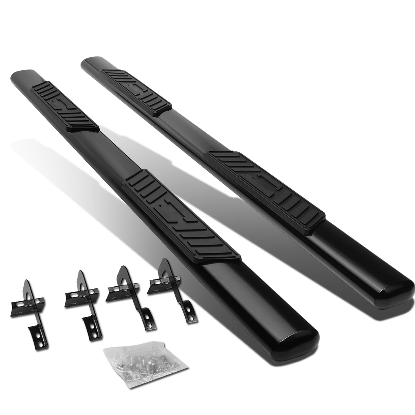 ESTRIBOS 5" - OVAL - STRAIGHT - 09-14 FORD F-150 - SUPER CAB - BLACK