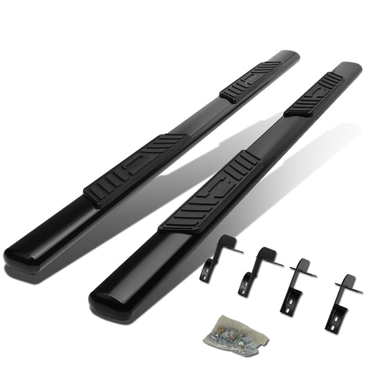 ESTRIBOS 5" - OVAL - STRAIGHT - 99-16 FORD F-250, F-350, F-450, F-550 - SUPER DUTY - SUPER CAB - BLACK