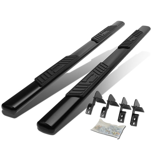 ESTRIBOS 5" - OVAL - STRAIGHT - 99-16 FORD F-250, F-350, F-450, F-550 - SUPER DUTY - CREW CAB - BLACK