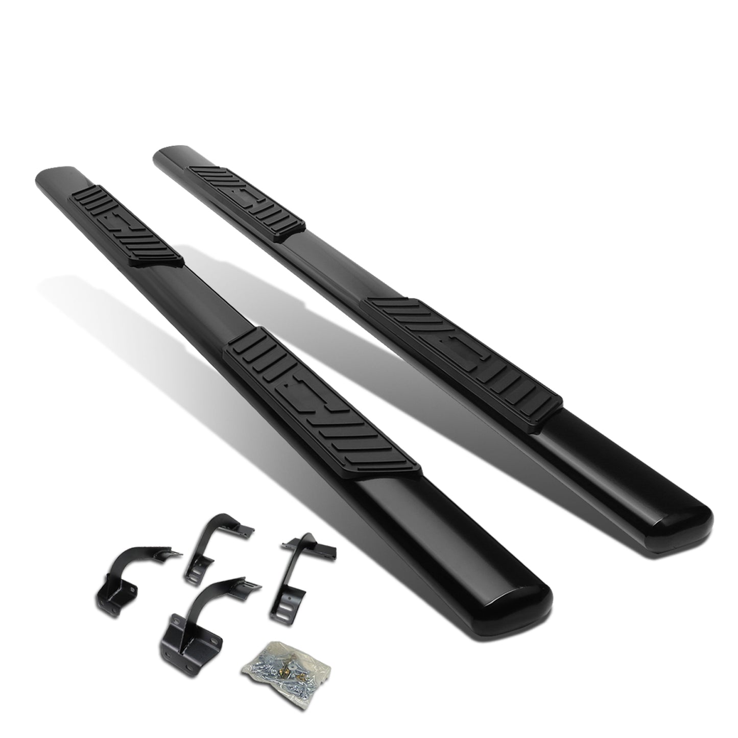 ESTRIBOS 5" - OVAL - STRAIGHT - 15-18 FORD F-150 - SUPER CAB - BLACK