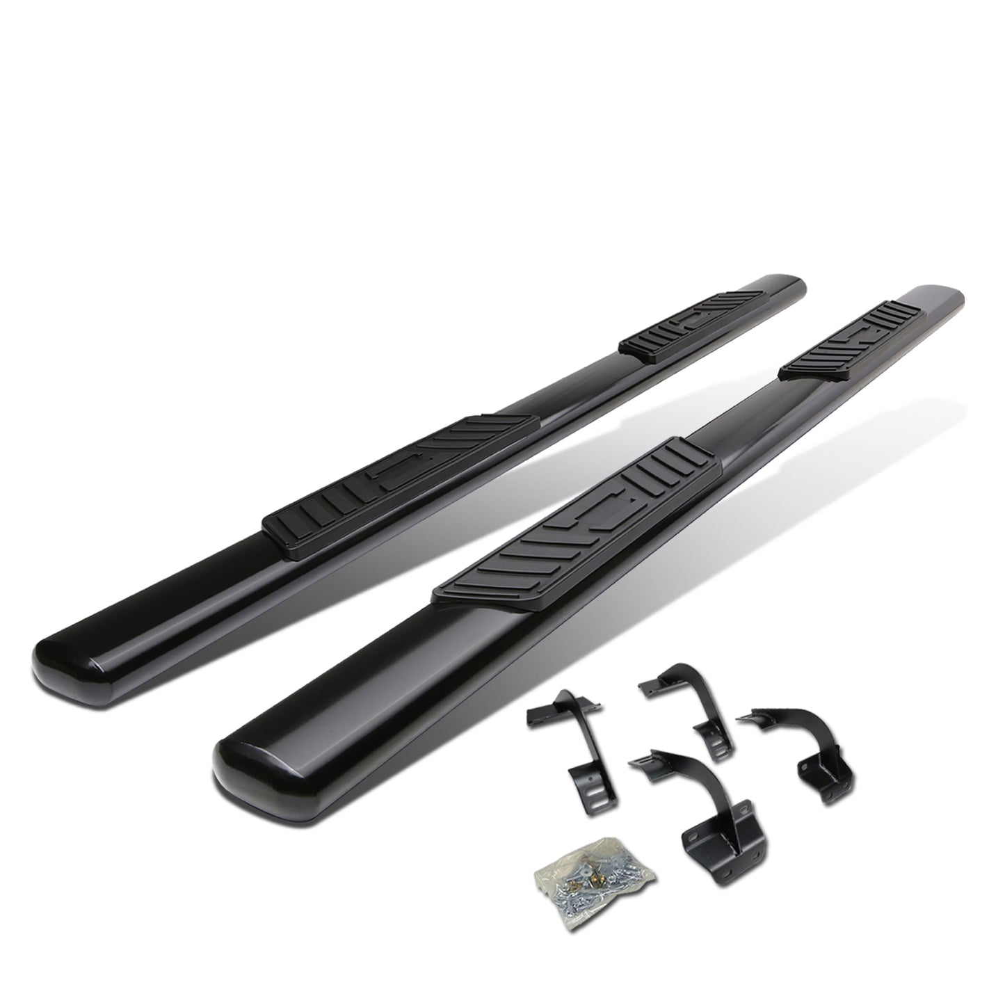 ESTRIBOS 5" - OVAL - STRAIGHT - 15-18 FORD F-150 - SUPER CAB - BLACK