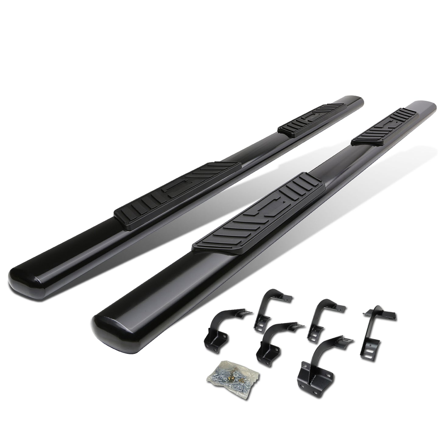 ESTRIBOS 5" - OVAL - STRAIGHT - 15-18 FORD F-150 - SUPER CREW - BLACK