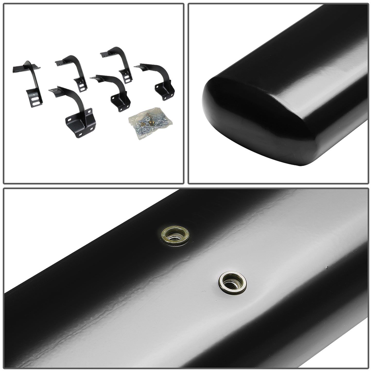 ESTRIBOS 5" - OVAL - STRAIGHT - 15-18 FORD F-150 - SUPER CREW - BLACK