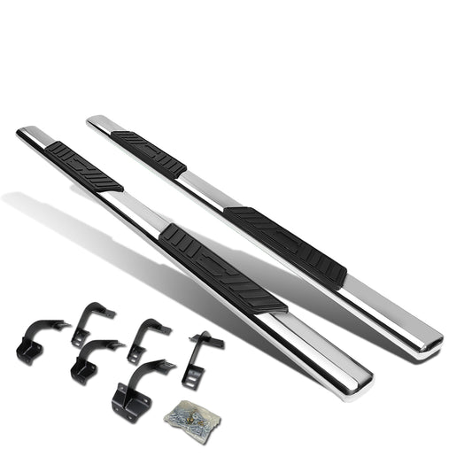 ESTRIBOS 5" - OVAL - STRAIGHT - 15-18 FORD F-150 - SUPER CREW - SILVER