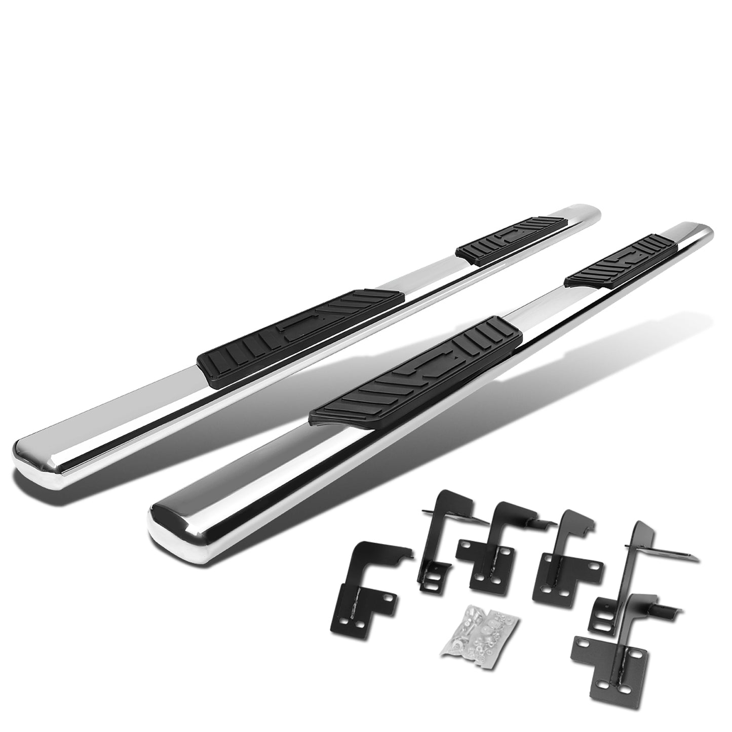 ESTRIBOS 5" - OVAL - STRAIGHT - 19-20 DODGE RAM 1500 - QUAD CAB - SILVER