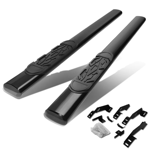 ESTRIBOS 6" - OVAL - STRAIGHT - 88-02 CHEVY / GMC C/K - EXTENDED CAB - BLACK