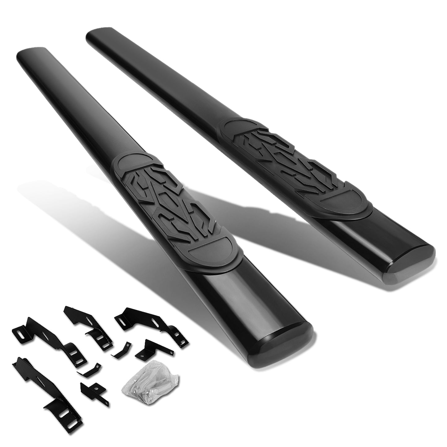 ESTRIBOS 6" - OVAL - STRAIGHT - 88-02 CHEVY / GMC C/K - EXTENDED CAB - BLACK