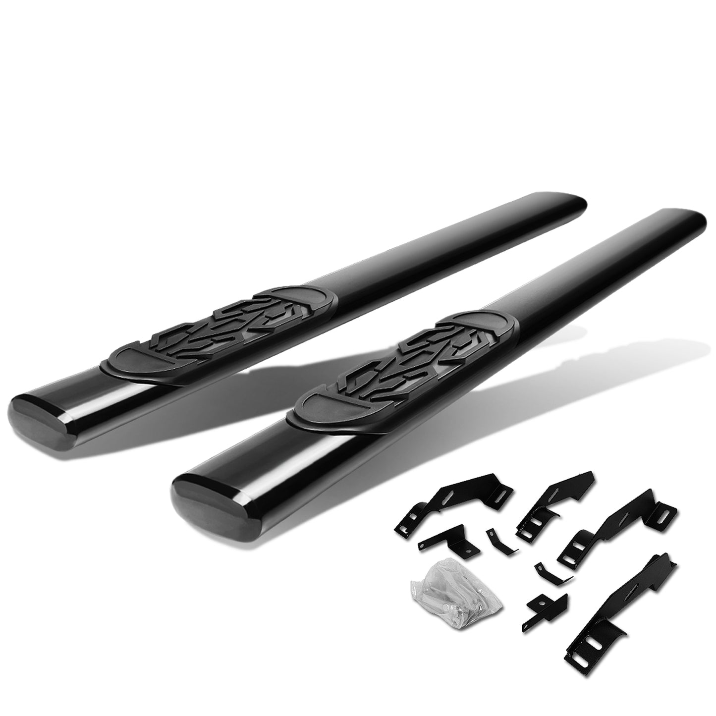 ESTRIBOS 6" - OVAL - STRAIGHT - 88-02 CHEVY / GMC C/K - EXTENDED CAB - BLACK