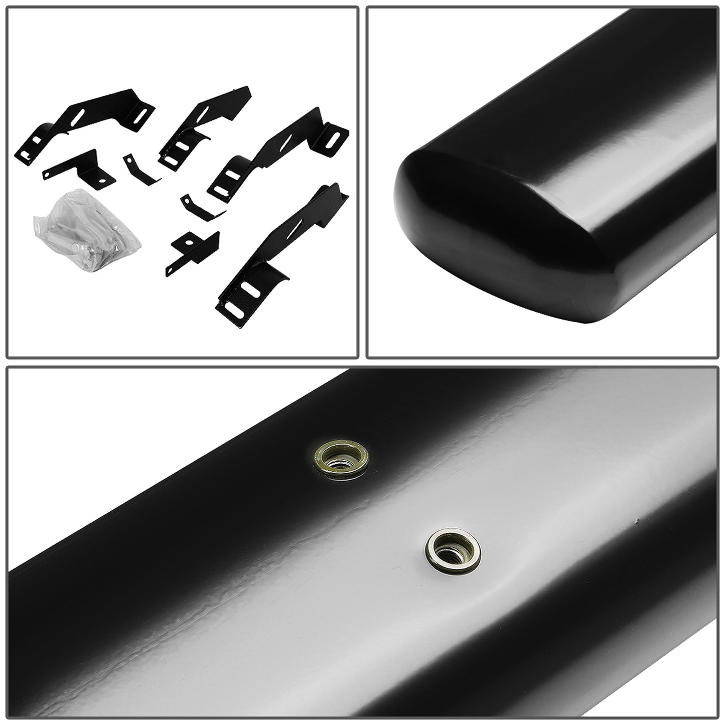 ESTRIBOS 6" - OVAL - STRAIGHT - 88-02 CHEVY / GMC C/K - EXTENDED CAB - BLACK