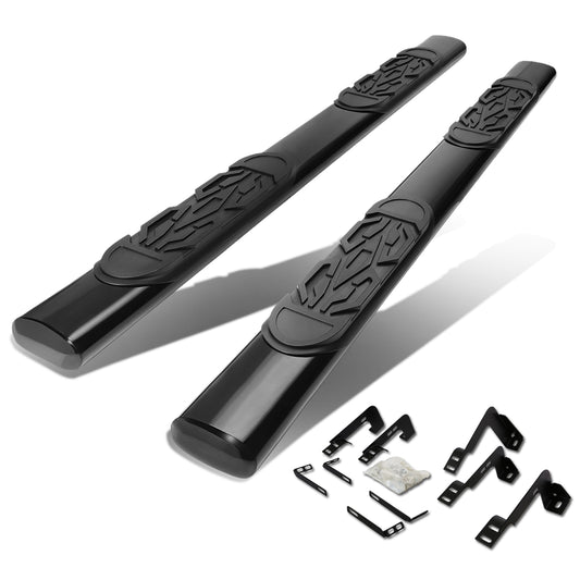 ESTRIBOS 6" - OVAL - STRAIGHT - 99-16 CHEVY SILVERADO 1500, GMC SIERRA 1500 - EXTENDED CAB - DUALLY ONLY - BLACK