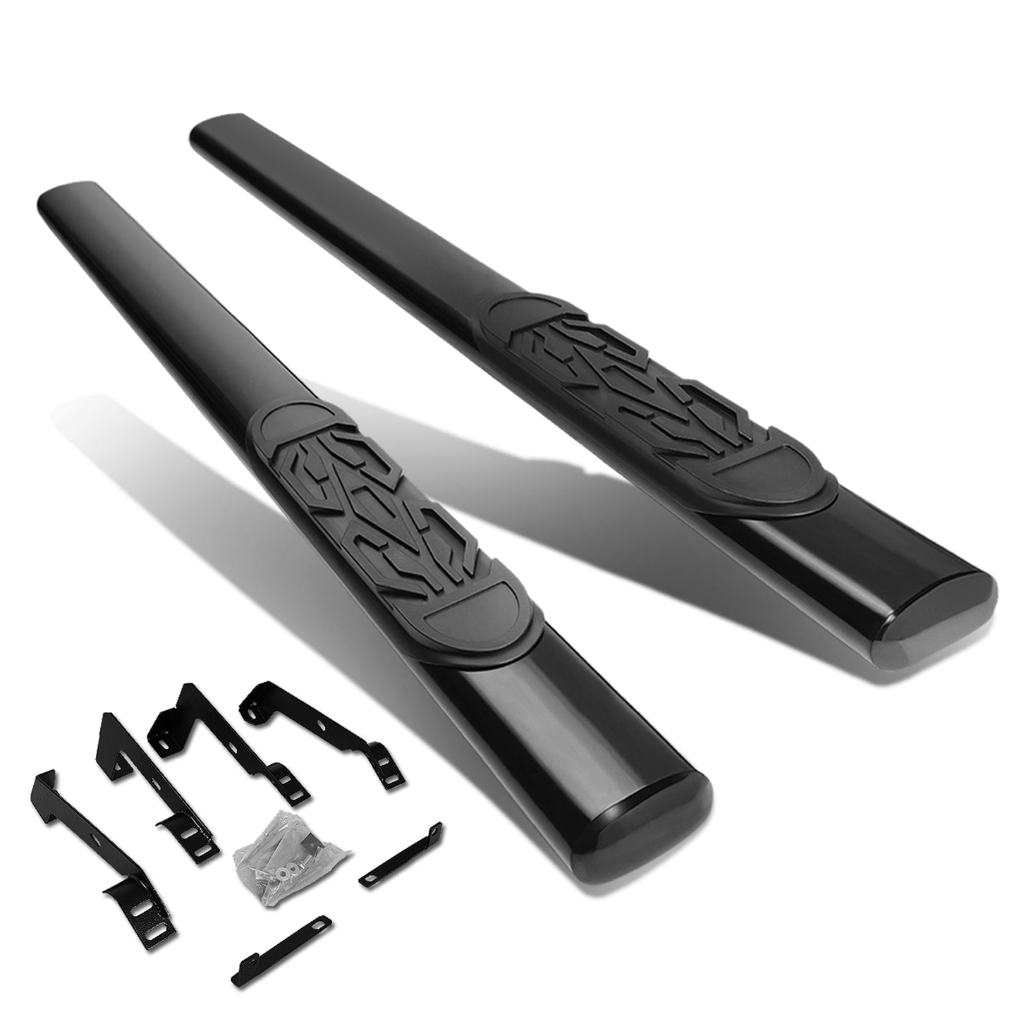ESTRIBOS 6" - OVAL - STRAIGHT - 02-08 DODGE RAM 1500 / 03-09 RAM 2500, 3500 - REGULAR CAB - BLACK