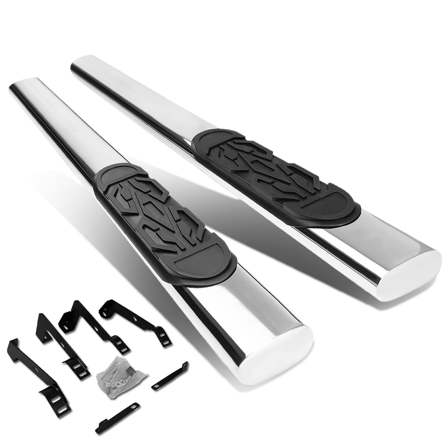 ESTRIBOS 6" - OVAL - STRAIGHT - 02-08 DODGE RAM 1500 / 03-09 RAM 2500, 3500 - REGULAR CAB - SILVER