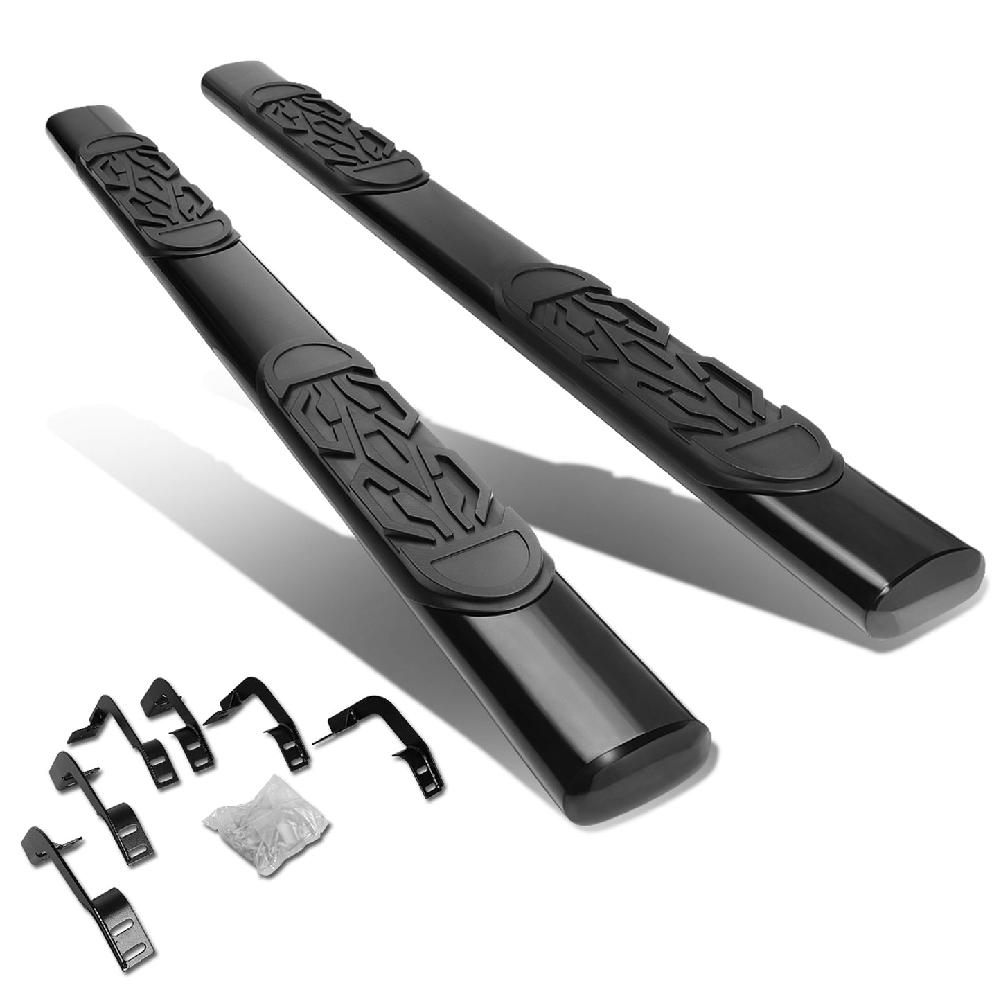 ESTRIBOS 6" - OVAL - STRAIGHT - 11-16 RAM 1500, 2500, 3500 / 2010 DODGE RAM 2500, 3500 / 09-10 DODGE RAM 1500 - QUAD CAB - BLACK