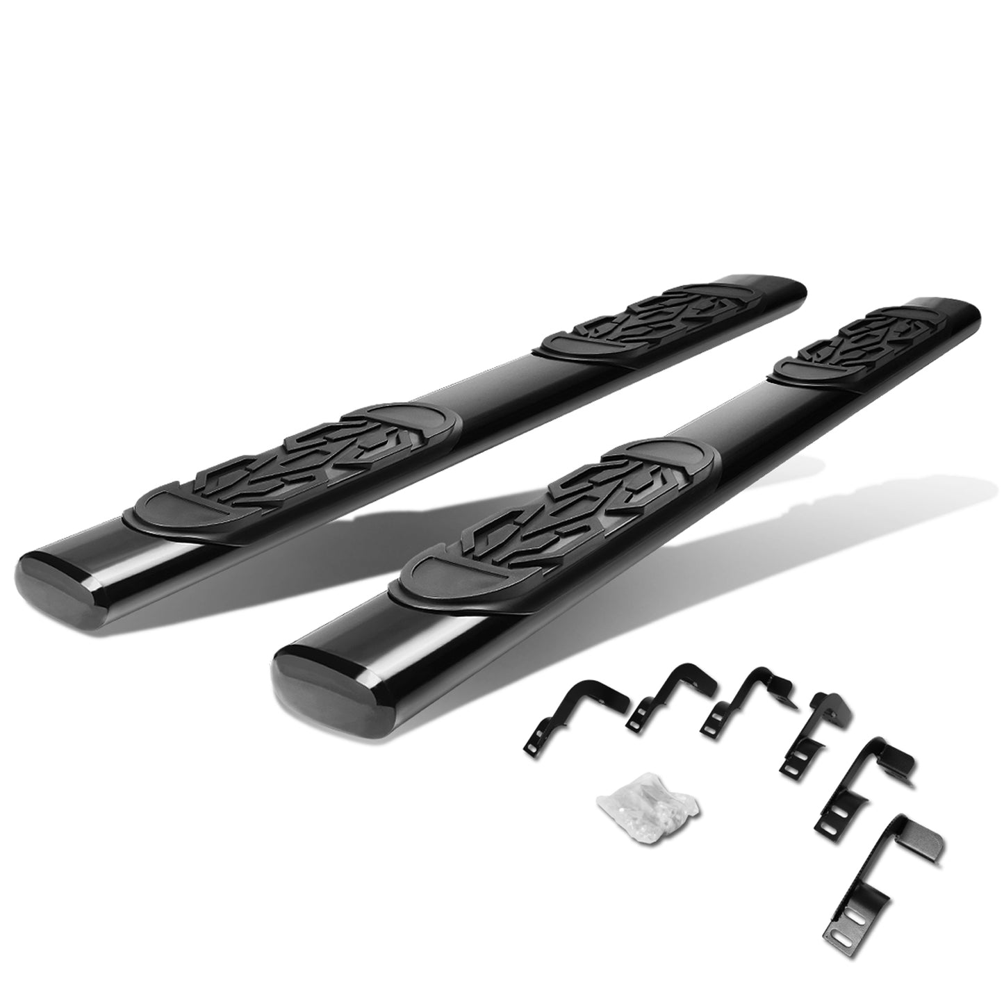 ESTRIBOS 6" - OVAL - STRAIGHT - 11-16 RAM 1500, 2500, 3500 / 2010 DODGE RAM 2500, 3500 / 09-10 DODGE RAM 1500 - CREW CAB - BLACK