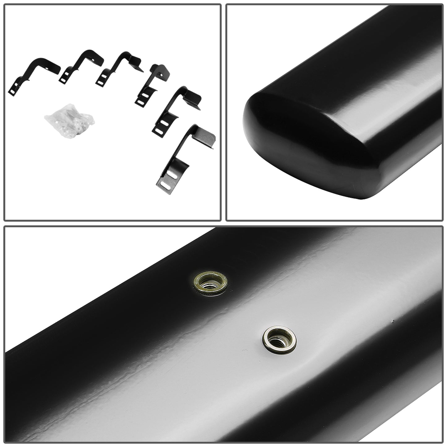 ESTRIBOS 6" - OVAL - STRAIGHT - 11-16 RAM 1500, 2500, 3500 / 2010 DODGE RAM 2500, 3500 / 09-10 DODGE RAM 1500 - CREW CAB - BLACK