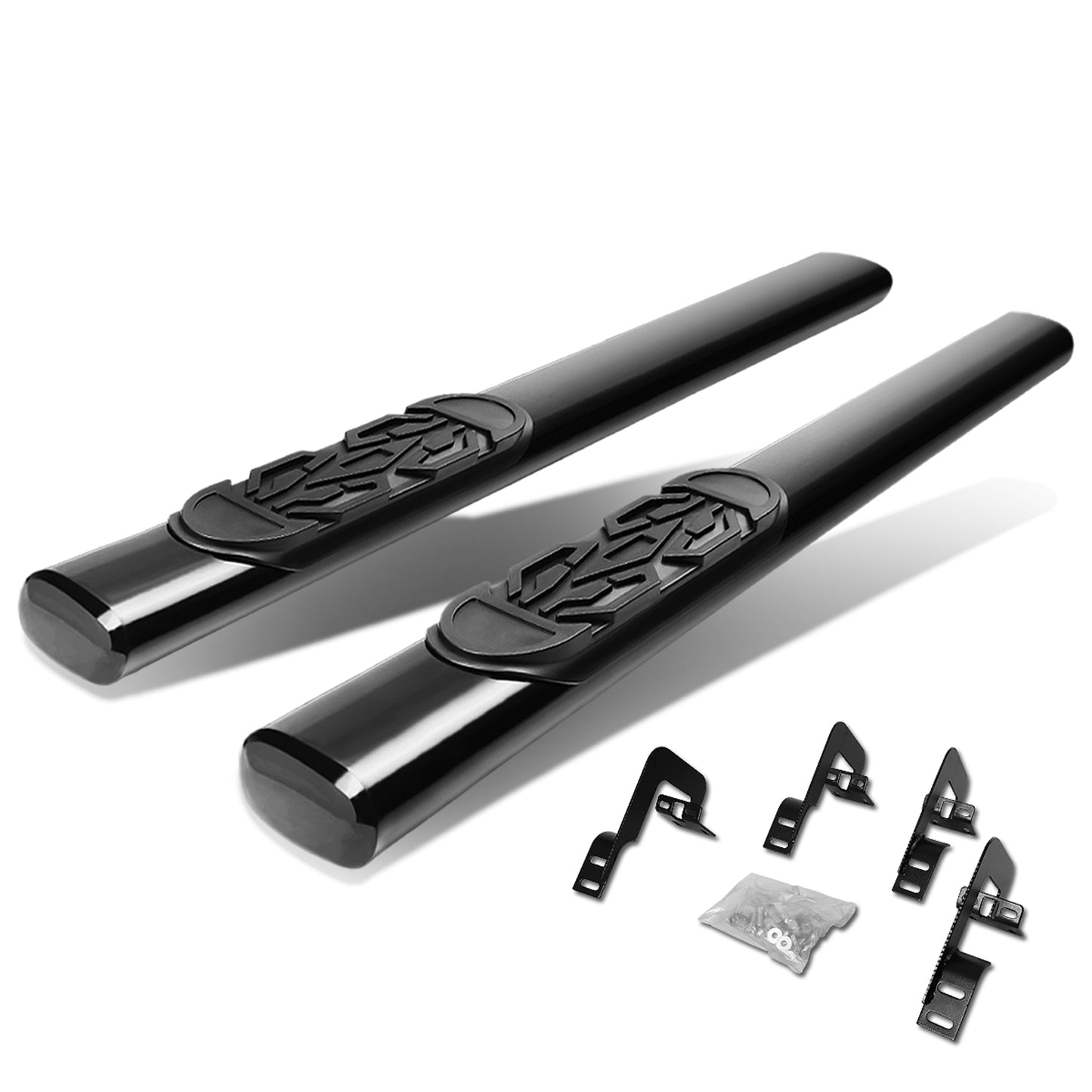 ESTRIBOS 6" - OVAL - STRAIGHT - 04-14 FORD F-150 - REGULAR CAB - BLACK
