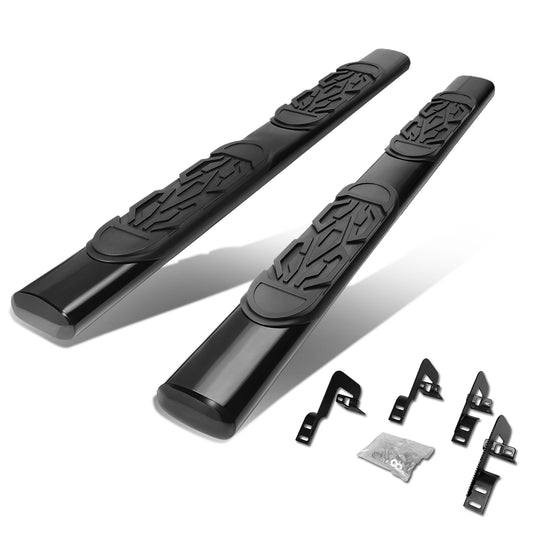 ESTRIBOS 6" - OVAL - STRAIGHT - 04-14 FORD F-150 - EXTENDED CAB - BLACK