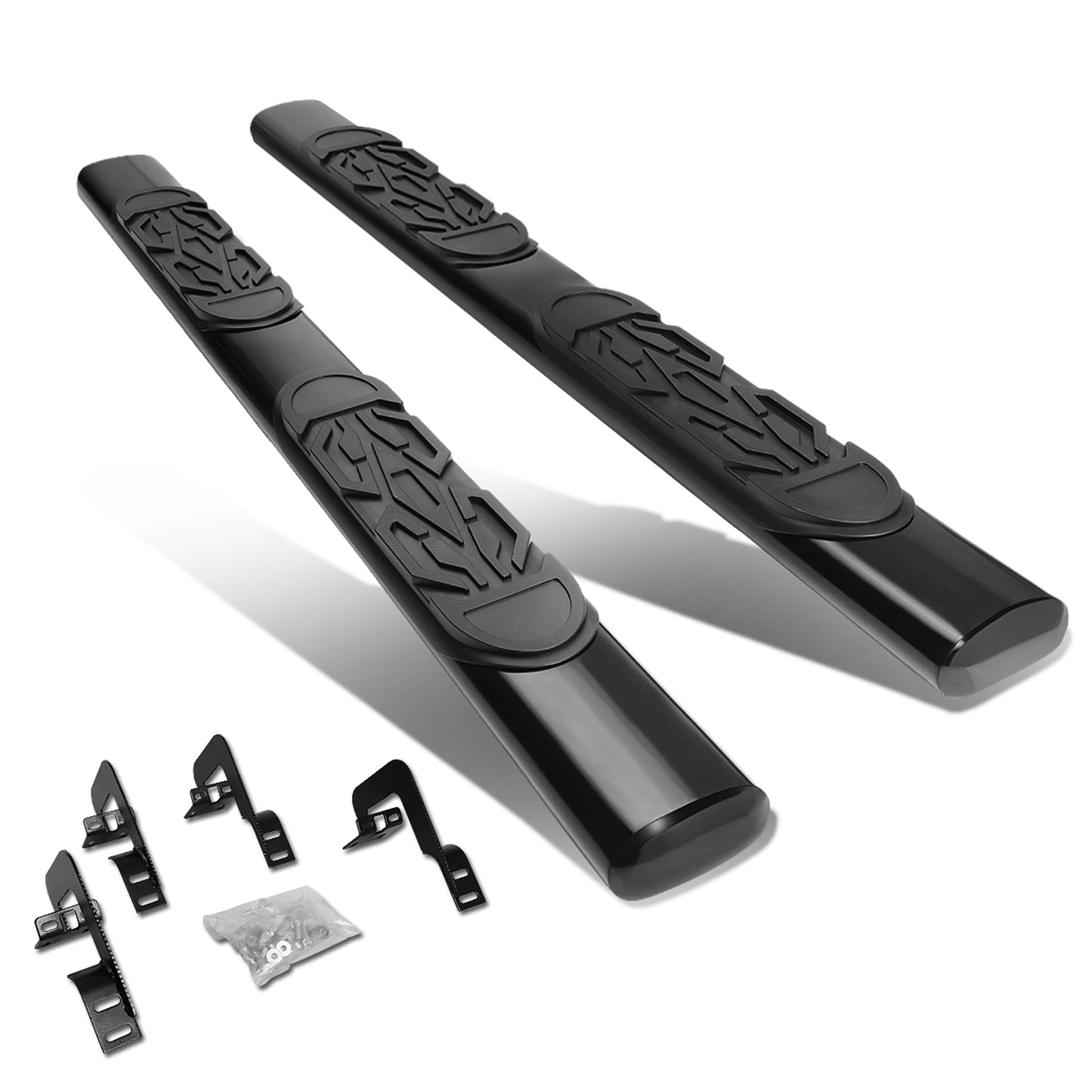 ESTRIBOS 6" - OVAL - STRAIGHT - 04-14 FORD F-150 - EXTENDED CAB - BLACK