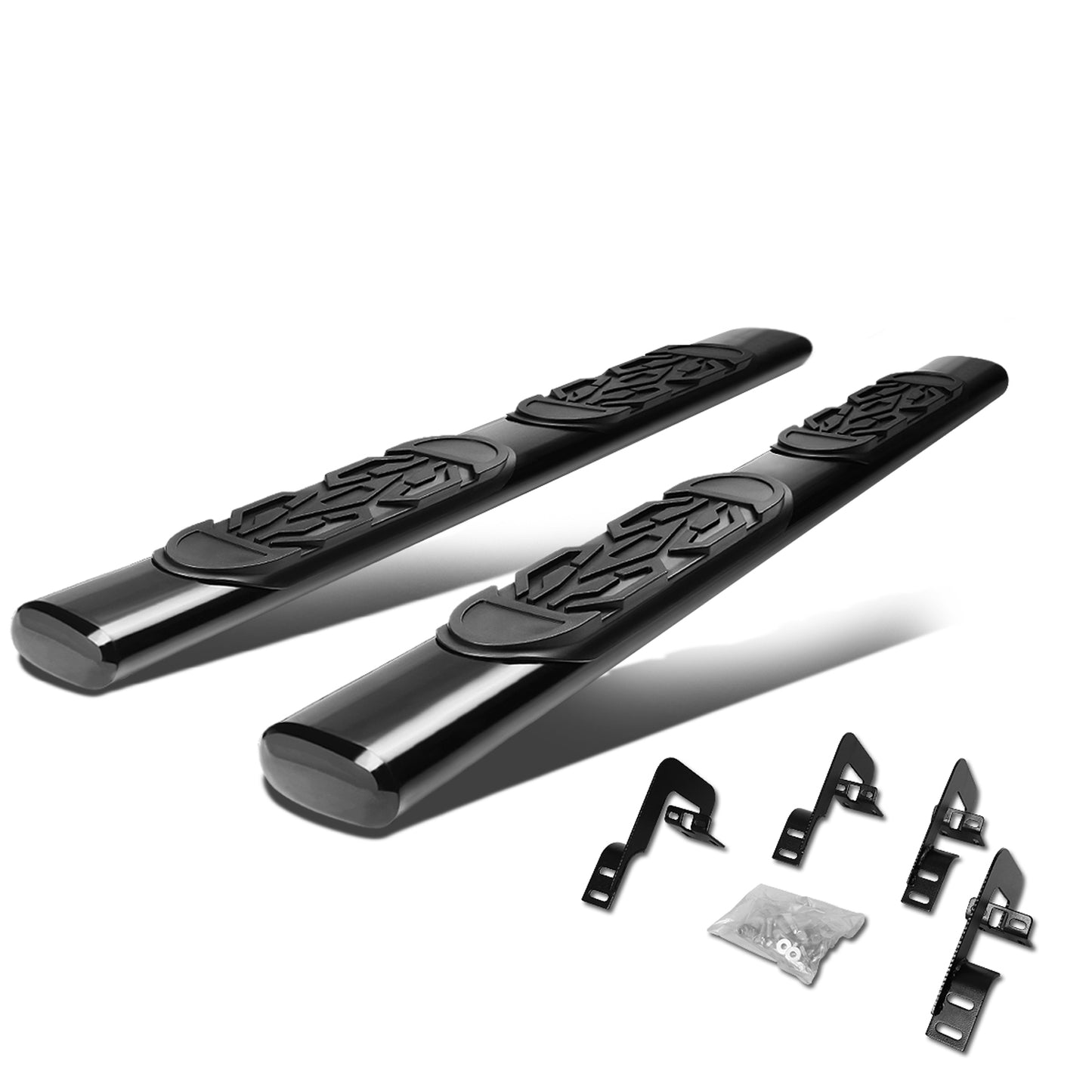 ESTRIBOS 6" - OVAL - STRAIGHT - 04-14 FORD F-150 - EXTENDED CAB - BLACK