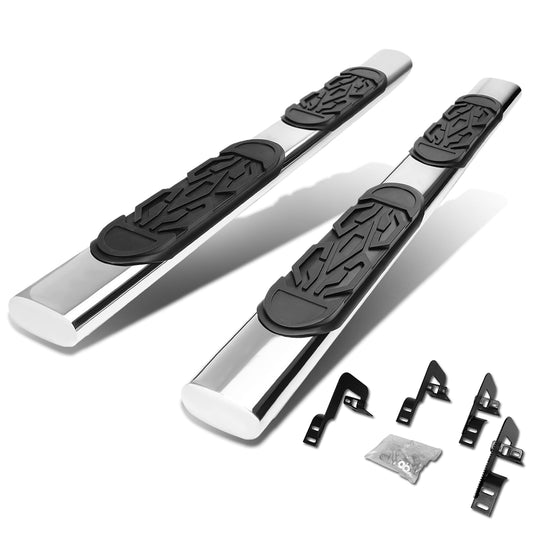 ESTRIBOS 6" - OVAL - STRAIGHT - 04-14 FORD F-150 - EXTENDED CAB - SILVER