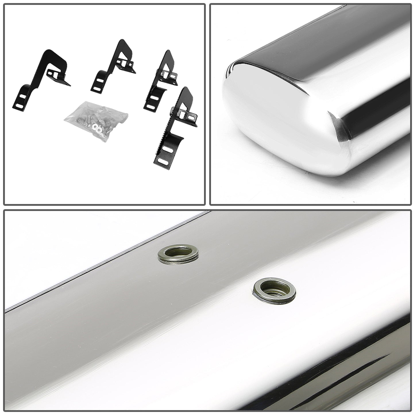 ESTRIBOS 6" - OVAL - STRAIGHT - 04-14 FORD F-150 - EXTENDED CAB - SILVER