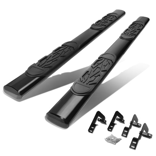 ESTRIBOS 6" - OVAL - STRAIGHT - 01-03 FORD F-150 - CREW CAB - BLACK