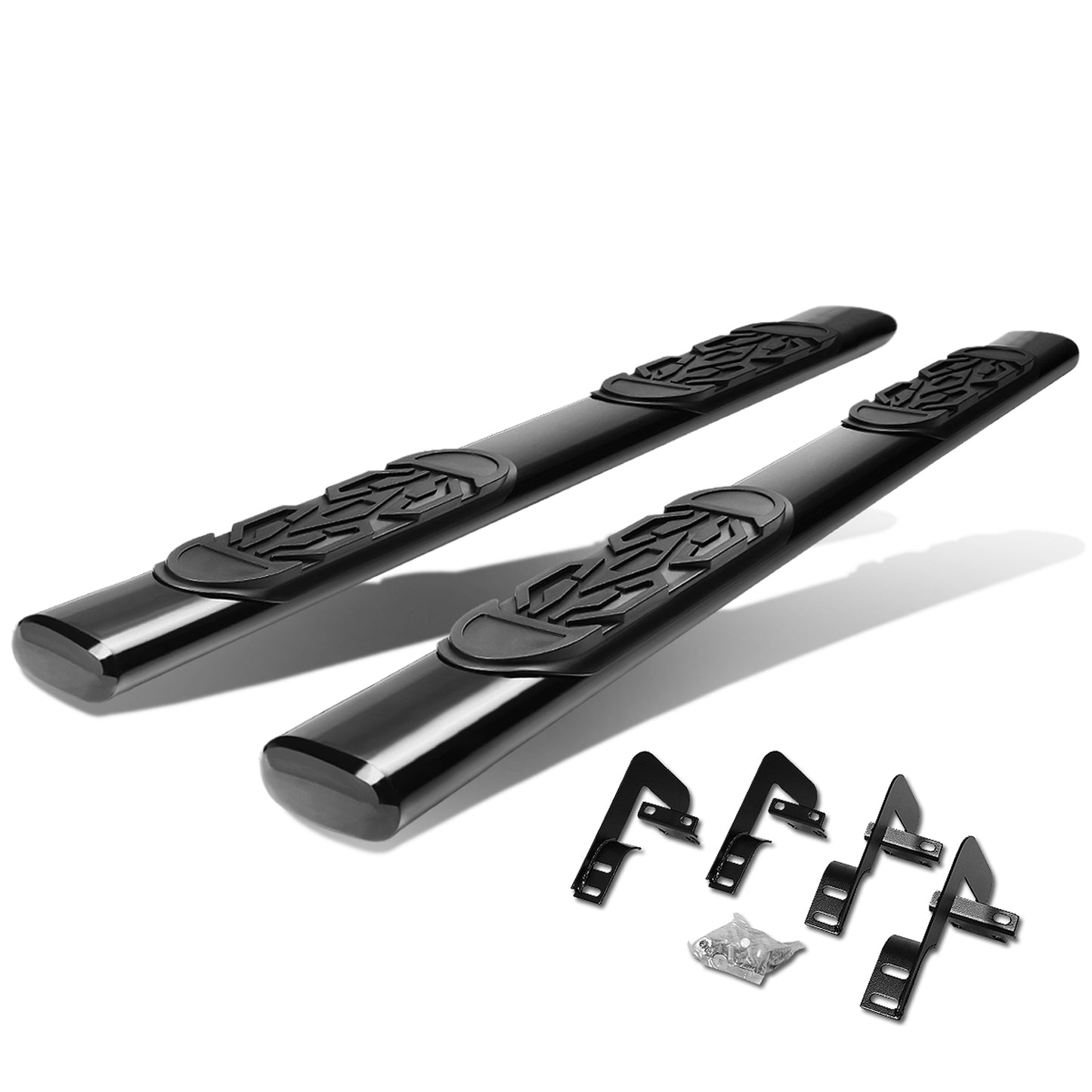 ESTRIBOS 6" - OVAL - STRAIGHT - 01-03 FORD F-150 - CREW CAB - BLACK
