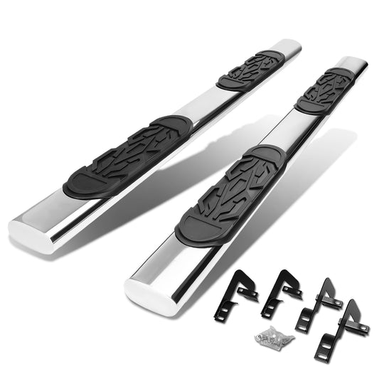 ESTRIBOS 6" - OVAL - STRAIGHT - 01-03 FORD F-150 - CREW CAB - SILVER