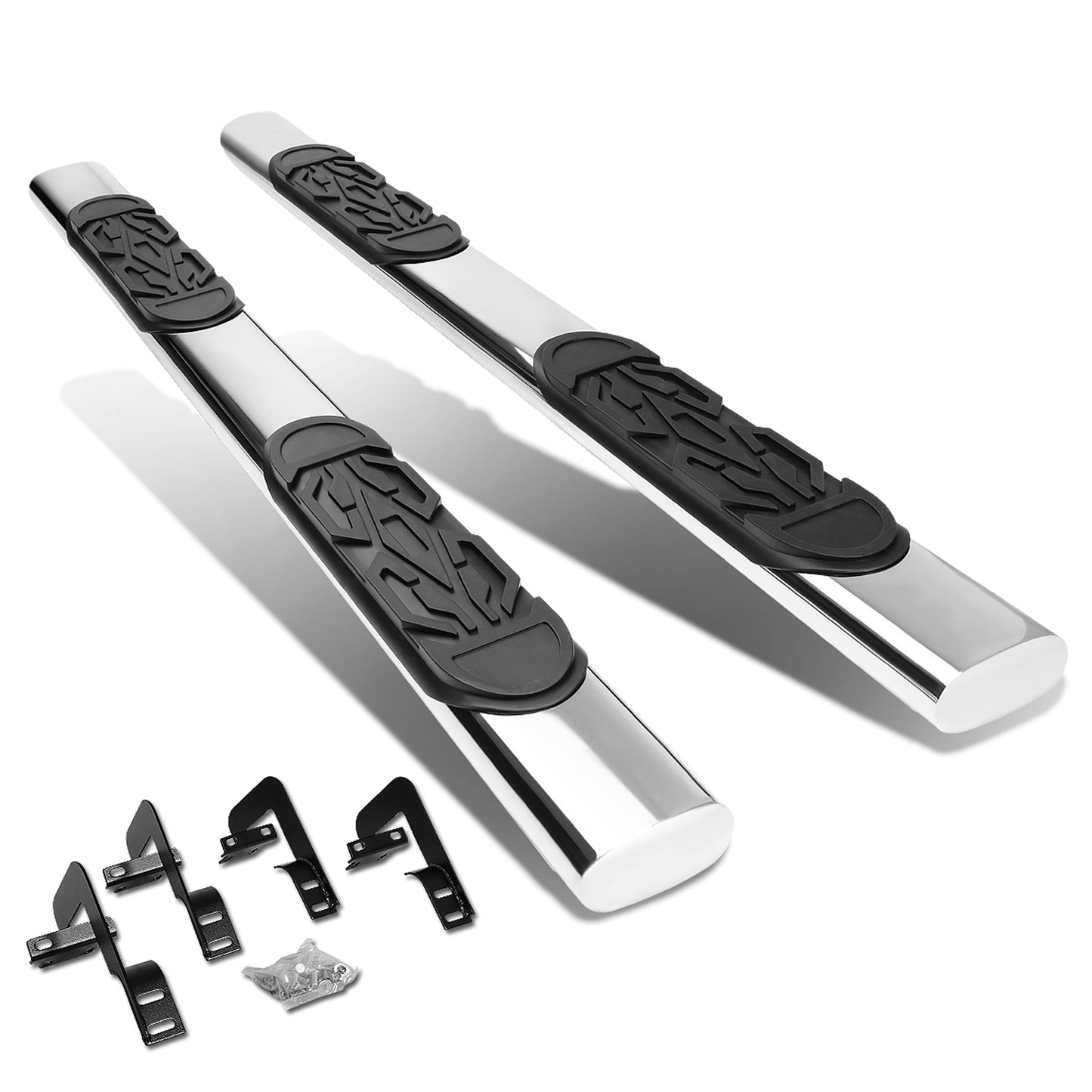 ESTRIBOS 6" - OVAL - STRAIGHT - 01-03 FORD F-150 - CREW CAB - SILVER