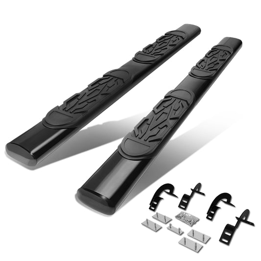 ESTRIBOS 6" - OVAL - STRAIGHT - 97-03 FORD F-150, F-250 LIGHT DUTY - EXTENDED CAB - BLACK