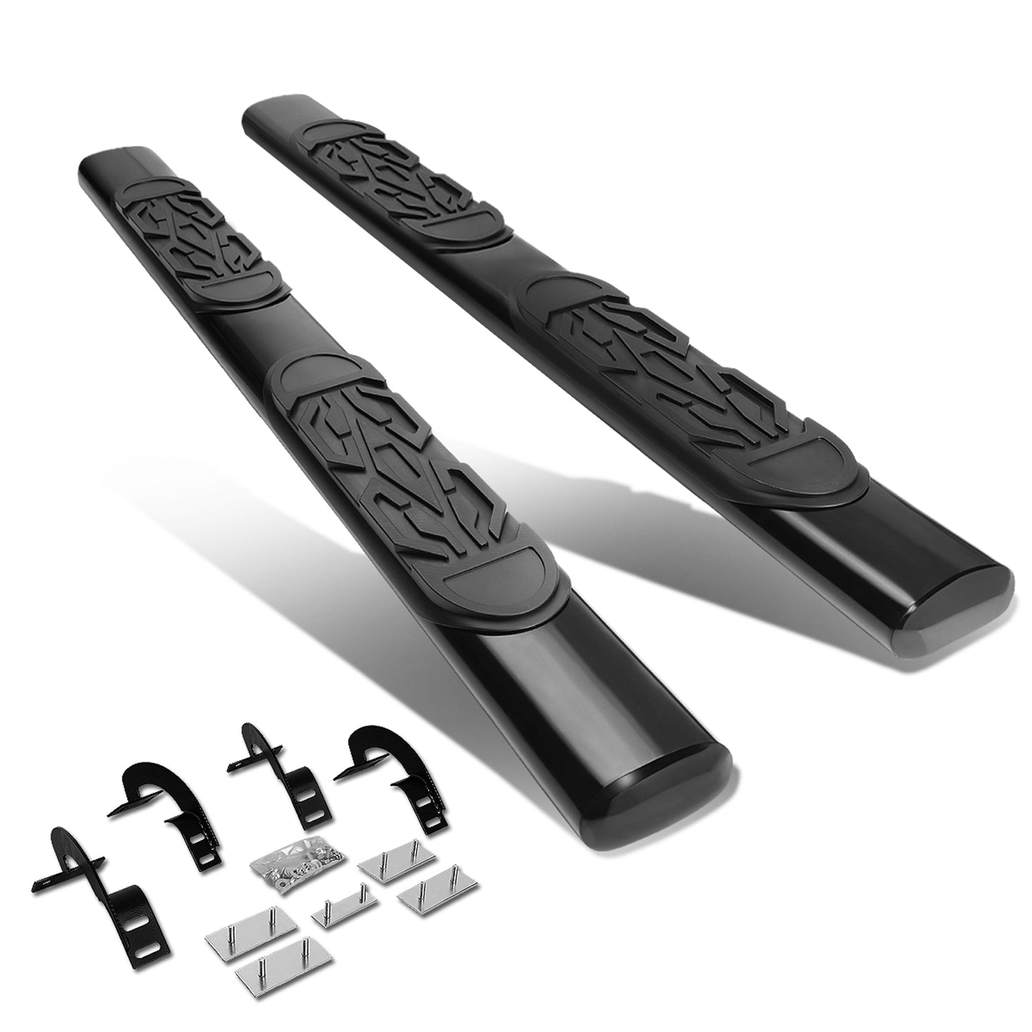 ESTRIBOS 6" - OVAL - STRAIGHT - 97-03 FORD F-150, F-250 LIGHT DUTY - EXTENDED CAB - BLACK