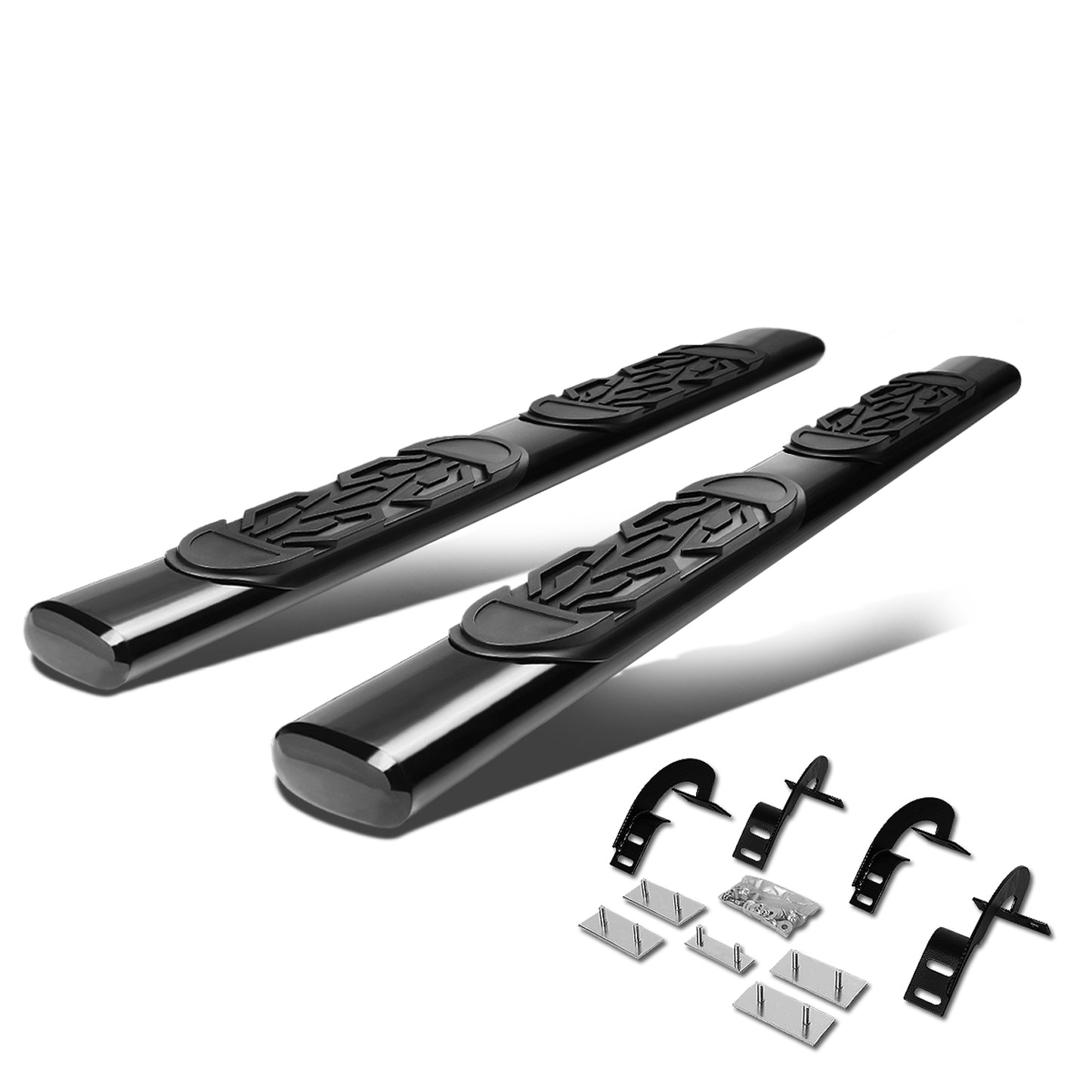 ESTRIBOS 6" - OVAL - STRAIGHT - 97-03 FORD F-150, F-250 LIGHT DUTY - EXTENDED CAB - BLACK